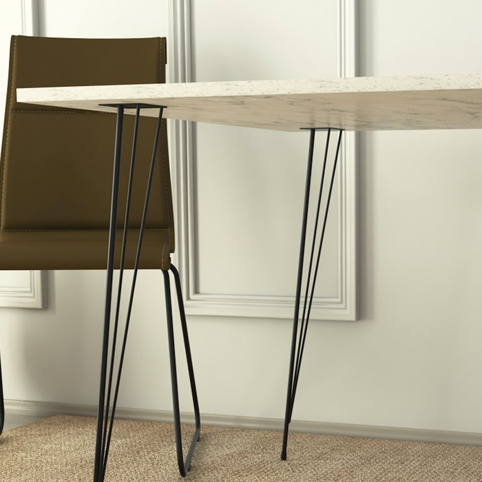 Hanah Home Sandalf Square - Marmo Blanco y Negro